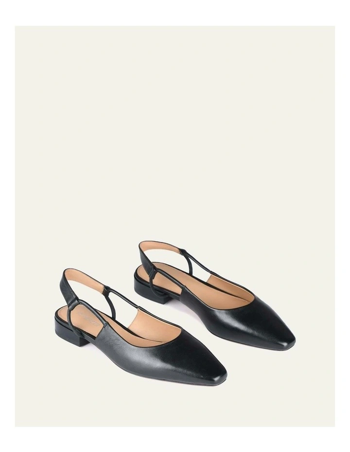 Larissa Dress Leather Flats in Black image 4