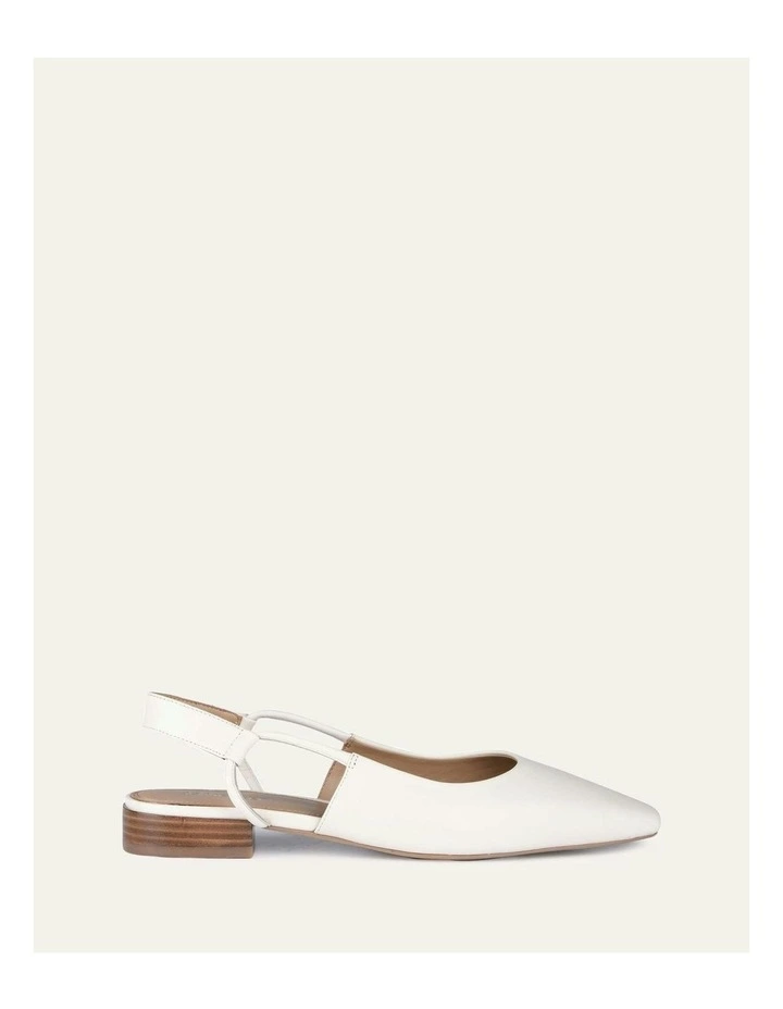 Larissa Dress Leather Flats in Off White image 1