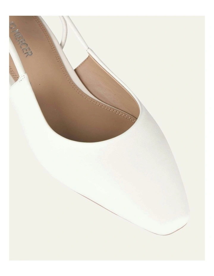 Larissa Dress Leather Flats in Off White image 4