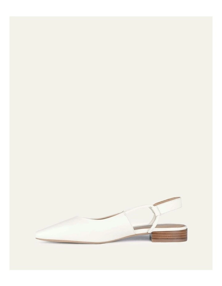 Larissa Dress Leather Flats in Off White image 6