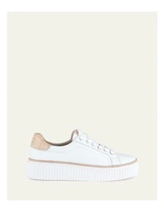 Arianna Raffia Sneakers White