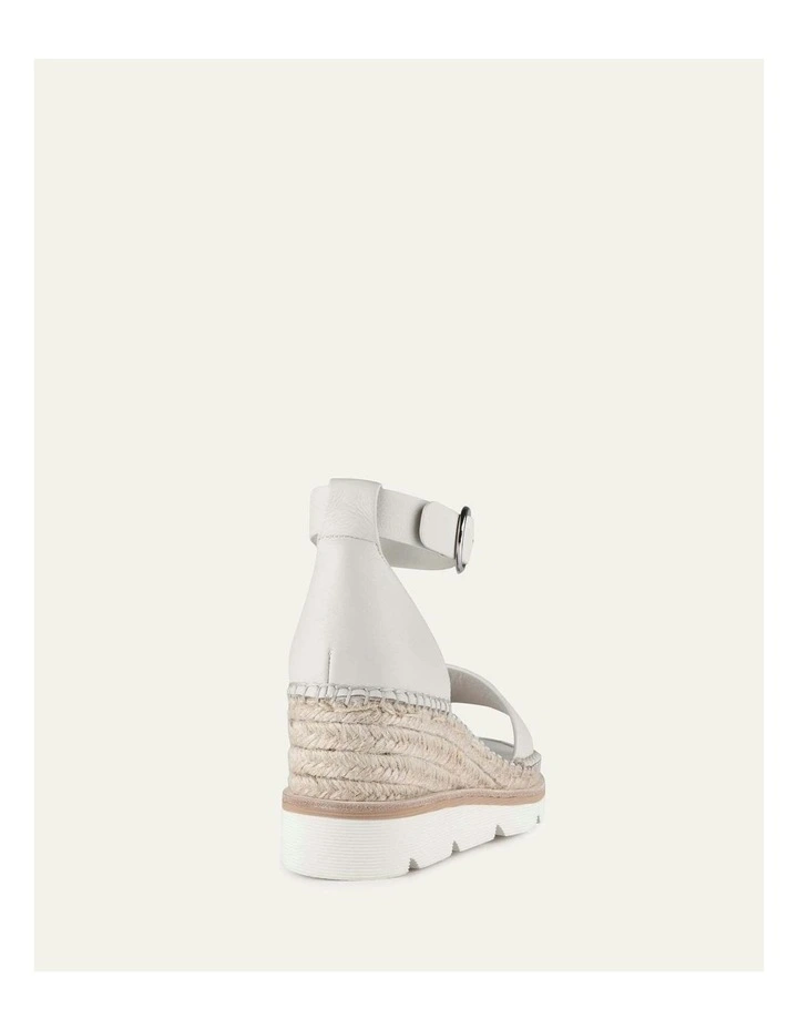 Kelly Mid Heel Leather Wedges in Bone image 5