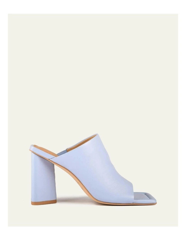 Danielle High Heel Leather Sandals in Ice Blue image 1
