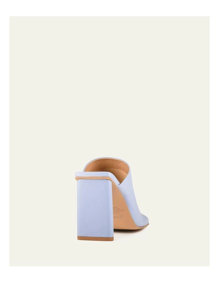Danielle High Heel Leather Sandals in Ice Blue image 5