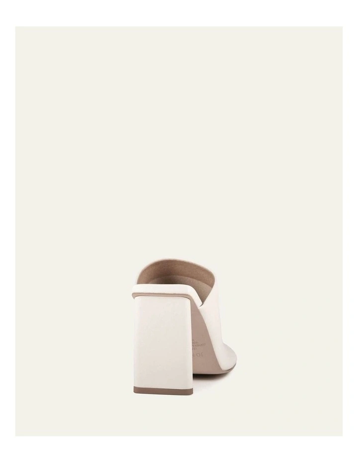 Danielle High Heel Leather Sandals in Off White image 4
