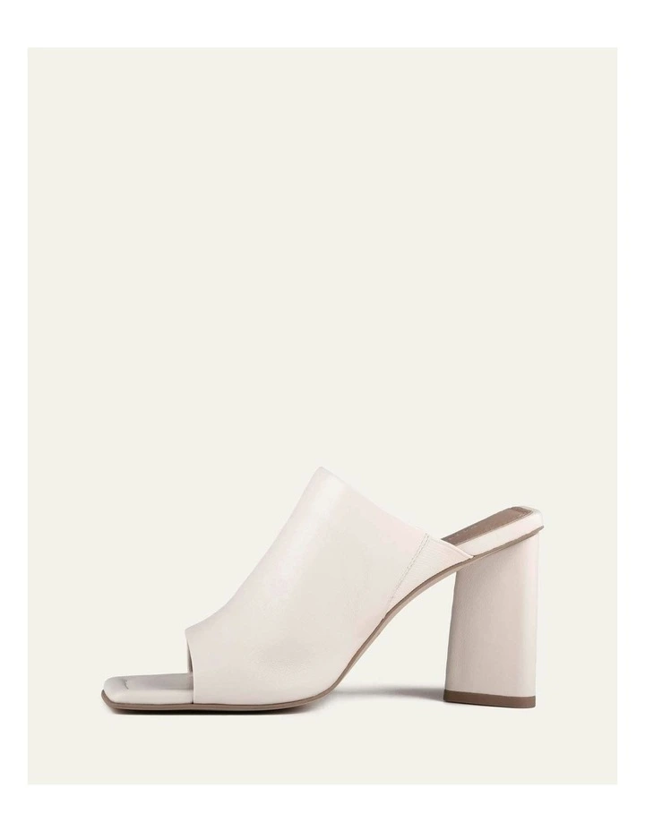 Danielle High Heel Leather Sandals in Off White image 5