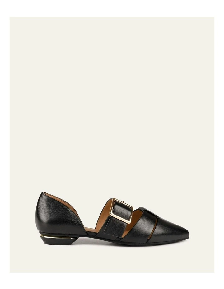 Carla Dress Flats Leather in Black image 1