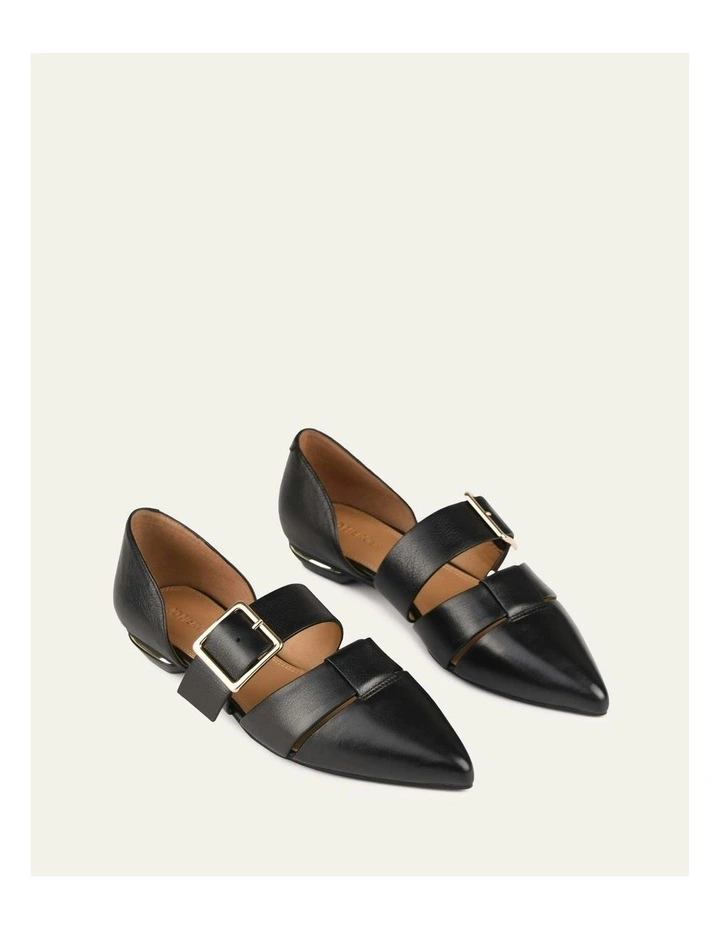 Carla Dress Flats Leather in Black image 3
