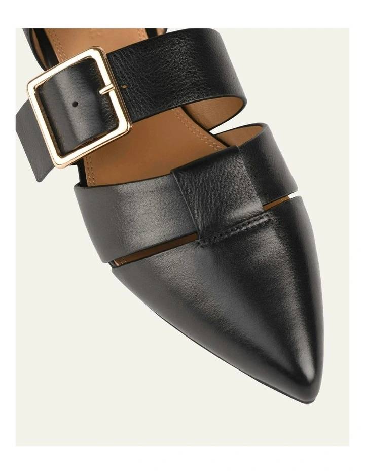 Carla Dress Flats Leather in Black image 4