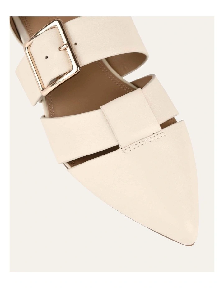 Carla Dress Leather Flats Shoe in White image 4