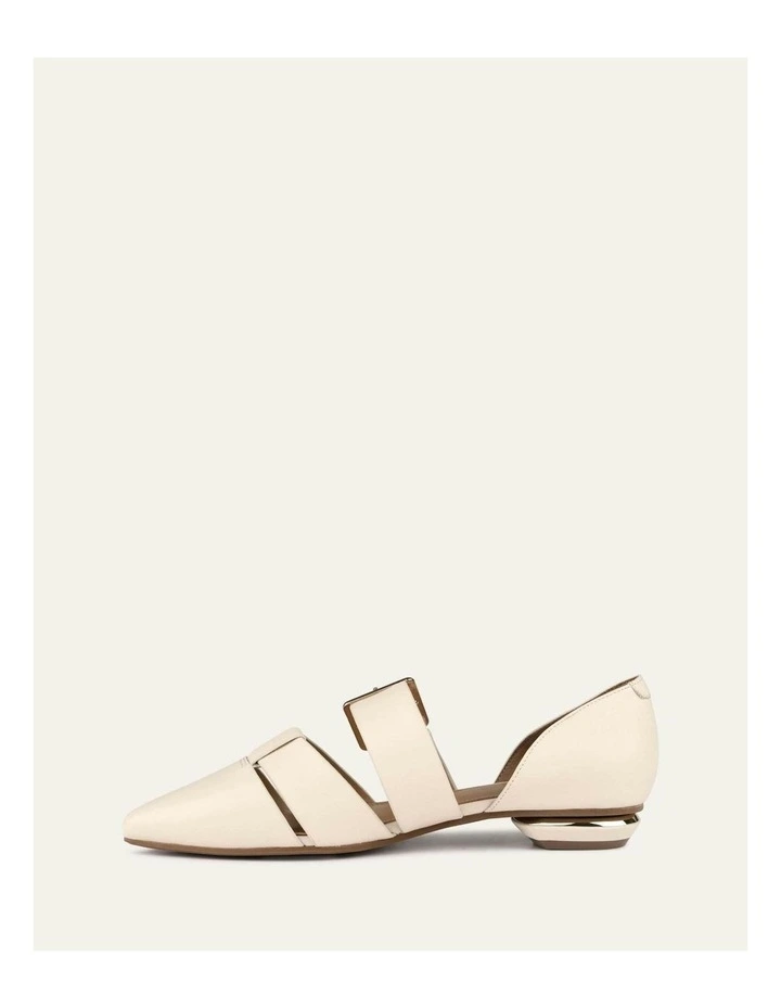 Carla Dress Leather Flats Shoe in White image 6