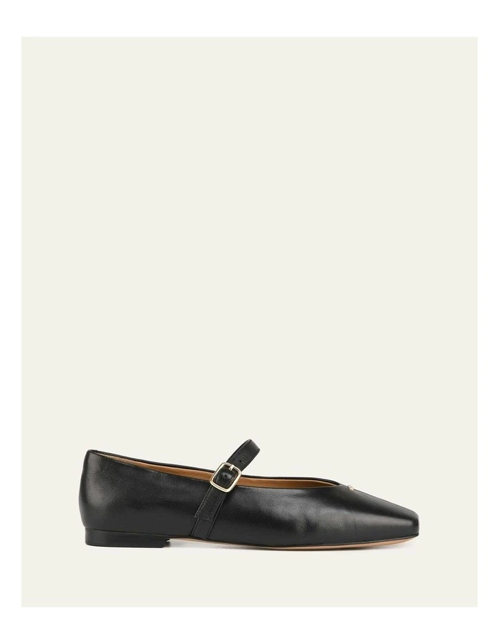 Leather April Casual Flats in Black image 1