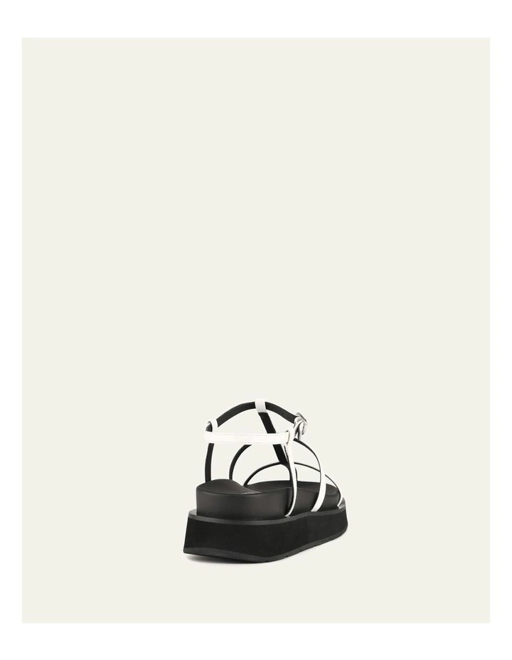 Mina Flat Sandals in White image 5