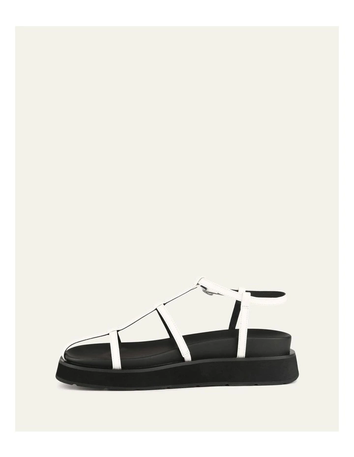 Mina Flat Sandals in White image 6