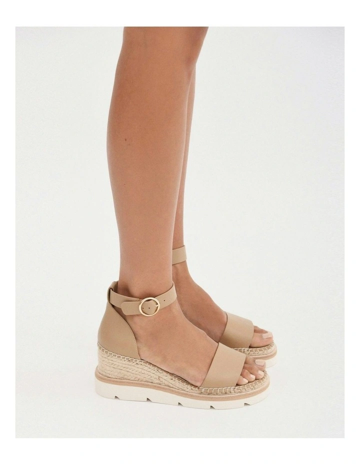 Kelly Mid Heel Wedges in Tan image 2