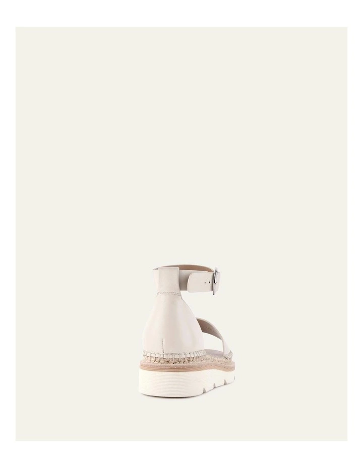 Leather Ivy Flat Sandals in Off White image 5