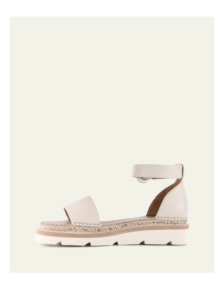Leather Ivy Flat Sandals in Off White image 6