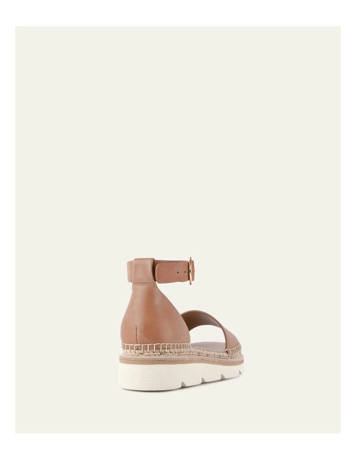 Leather Ivy Flat Sandals in Tan image 5