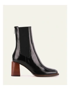 Devina Mid Ankle Boots in Black