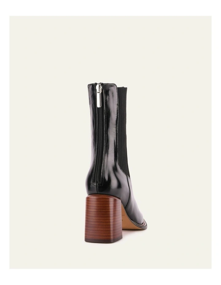 Devina Mid Ankle Boots in Black image 5