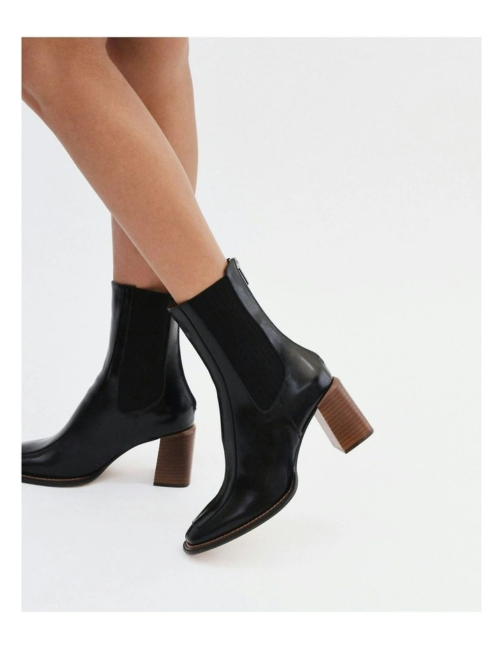 Devina Mid Ankle Boots in Black image 7