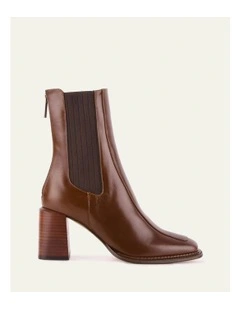 Devina Mid Ankle Boots in Dark Chocolate