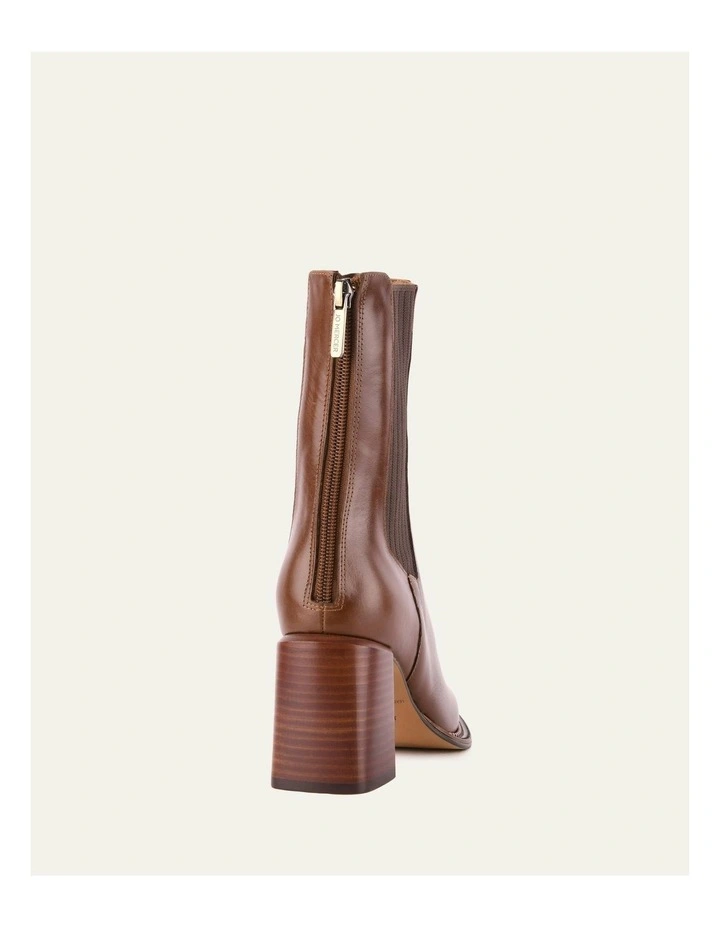 Devina Mid Ankle Boots in Dark Chocolate image 5