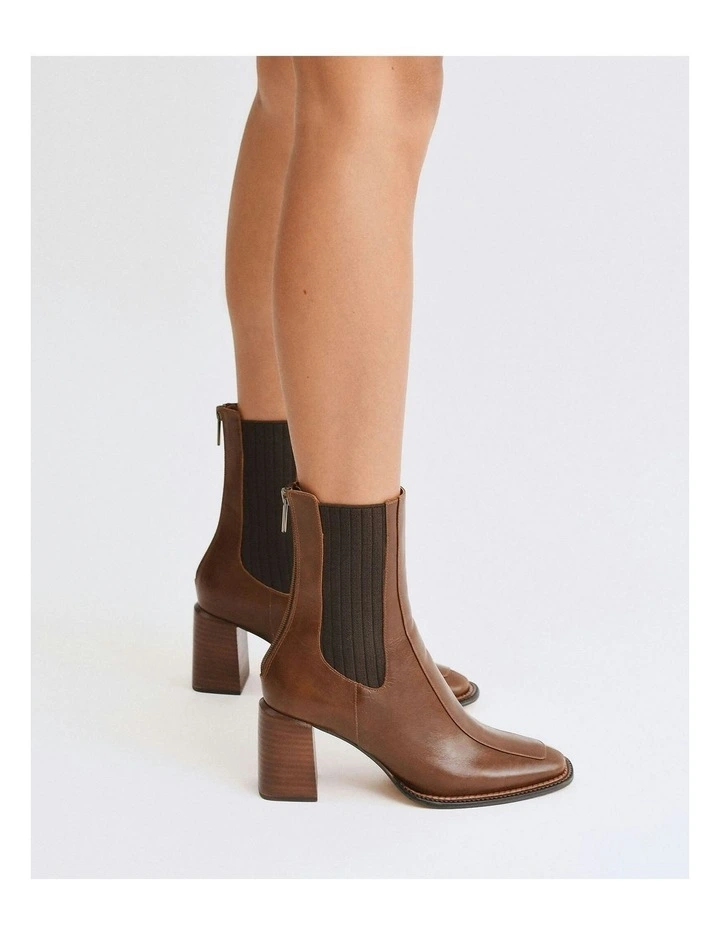 Devina Mid Ankle Boots in Dark Chocolate image 7