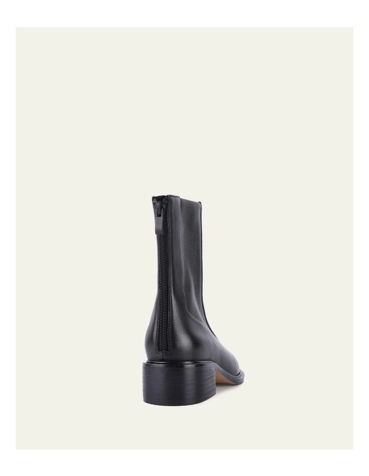 Olympia Flat Ankle Leather Boots in Black image 5