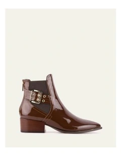 River Flat Ankle Boots in Dark Chocolate