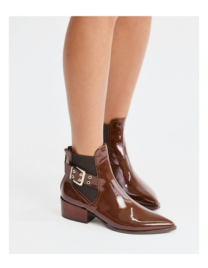 River Flat Ankle Boots in Dark Chocolate image 2
