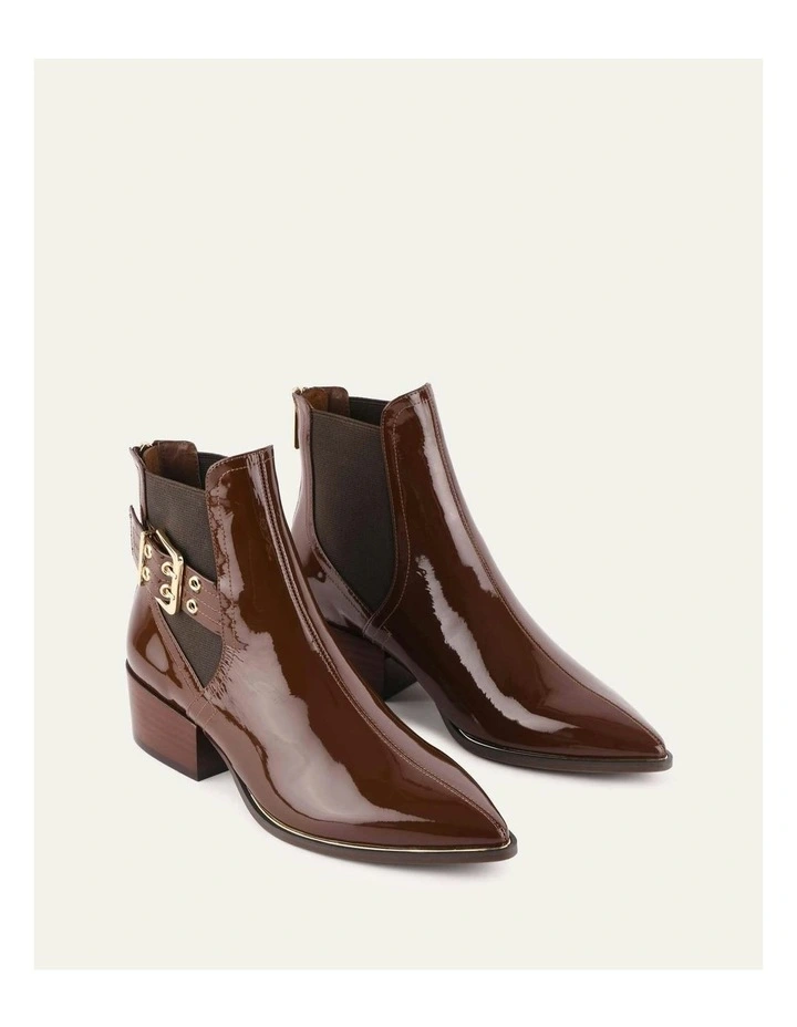 River Flat Ankle Boots in Dark Chocolate image 3