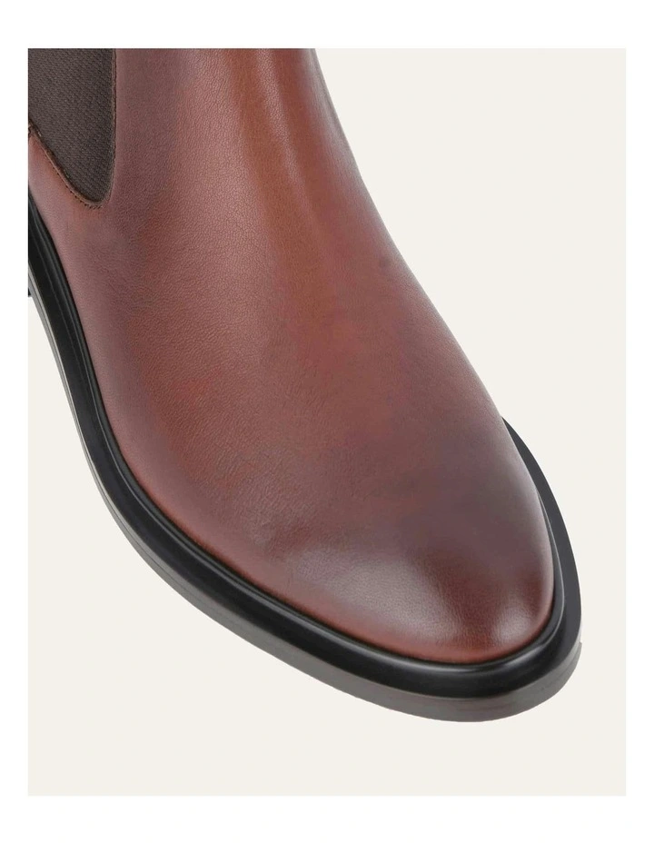 Melrose Flat Ankle Boots in Chestnut image 4