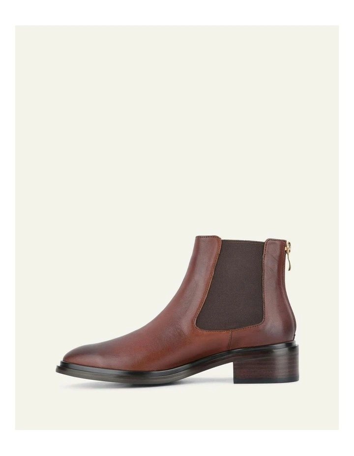 Melrose Flat Ankle Boots in Chestnut image 6