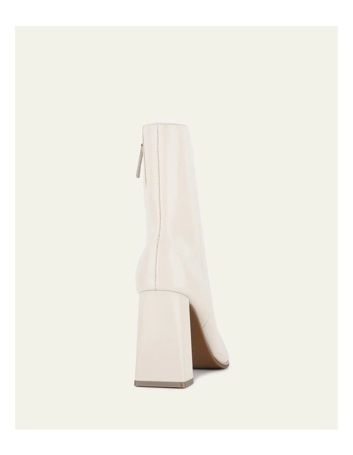 Tatiana High Ankle Leather Boots in Off White image 5