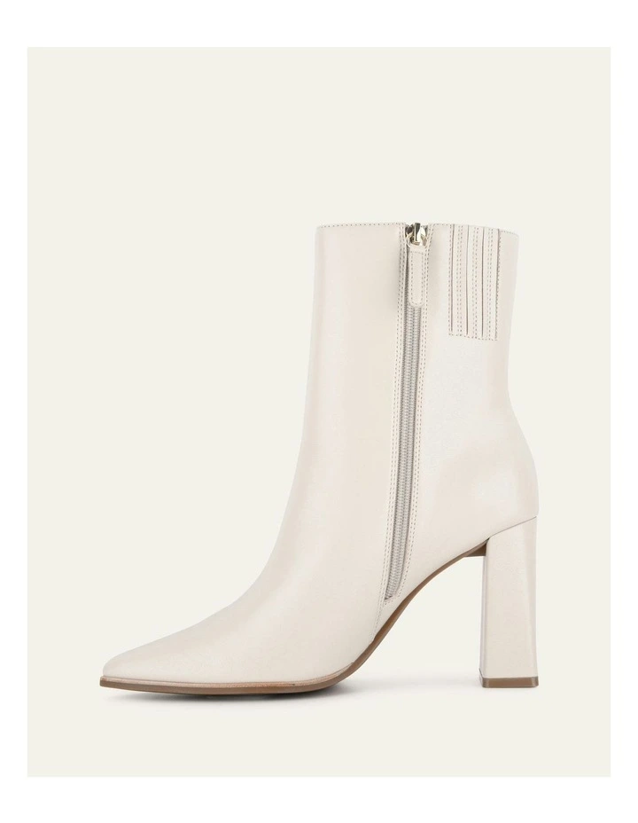 Tatiana High Ankle Leather Boots in Off White image 6