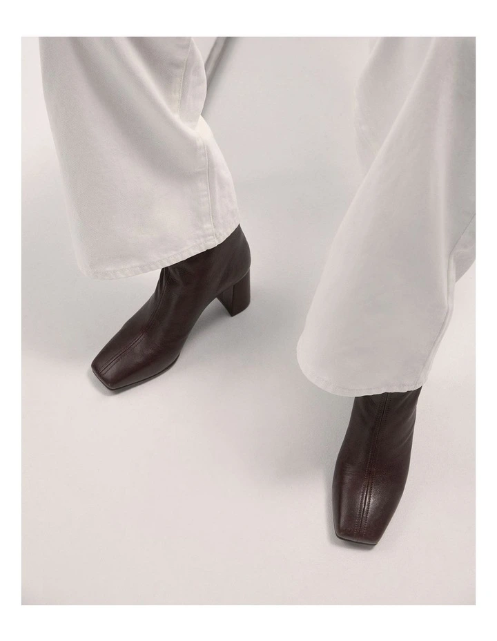 Nevada Mid Ankle Boots in Chocolate image 2