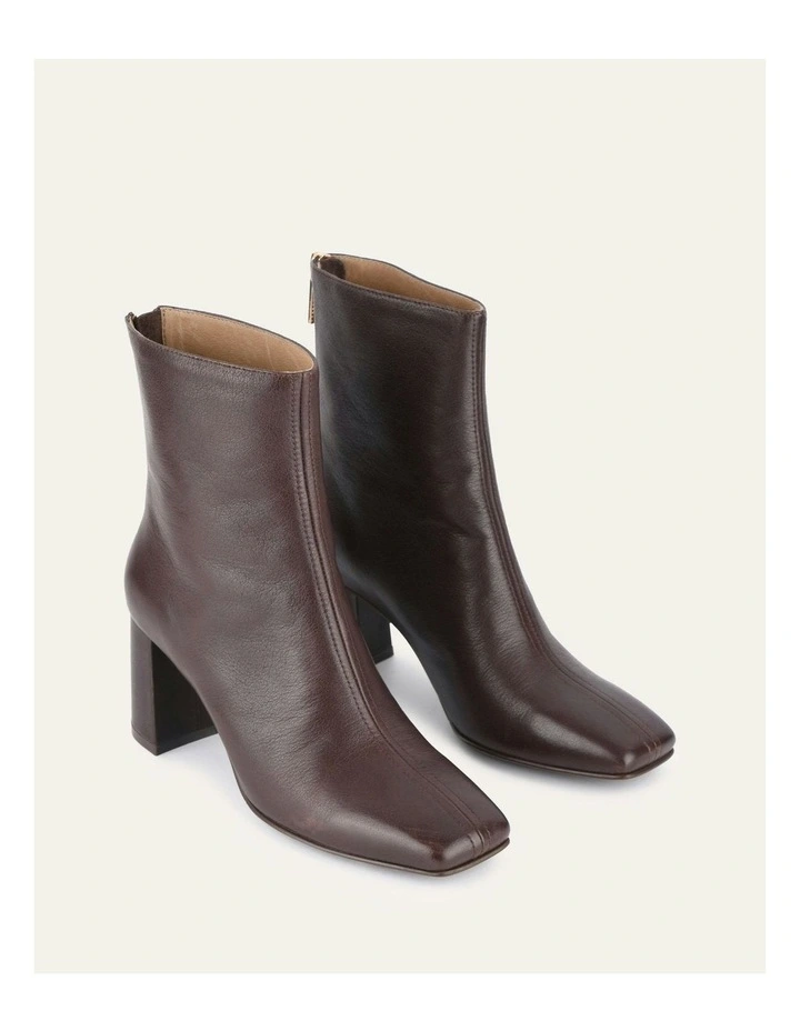 Nevada Mid Ankle Boots in Chocolate image 3