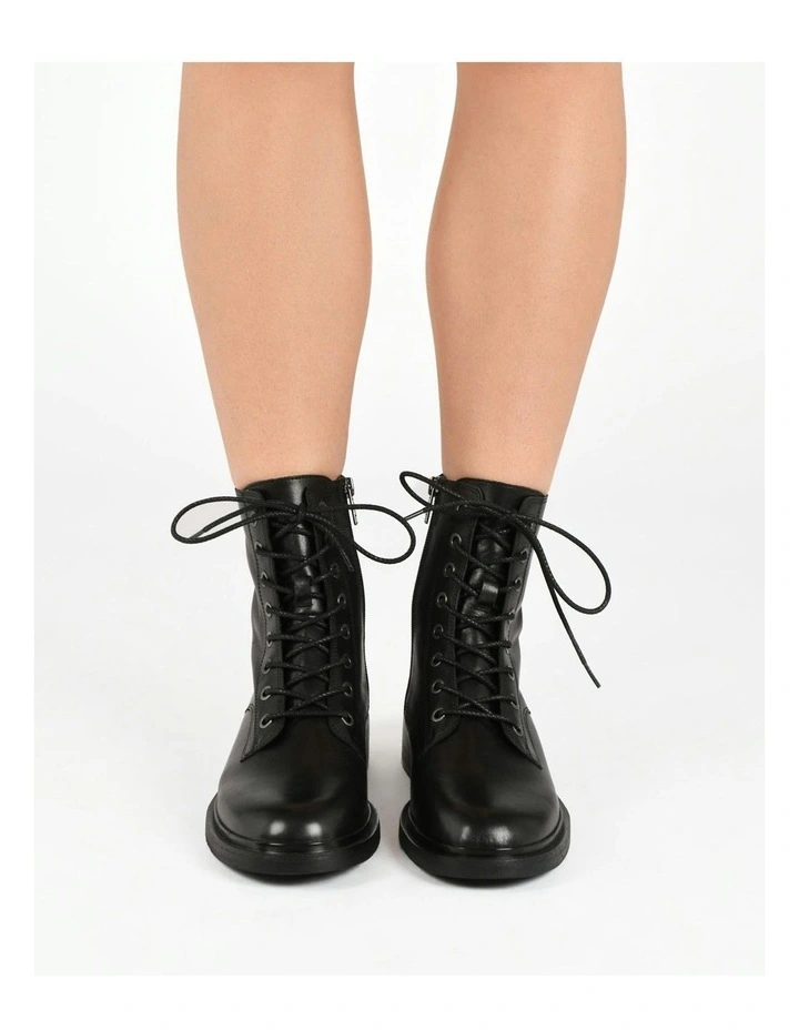 Darwin Flat Ankle Boots in Black image 7