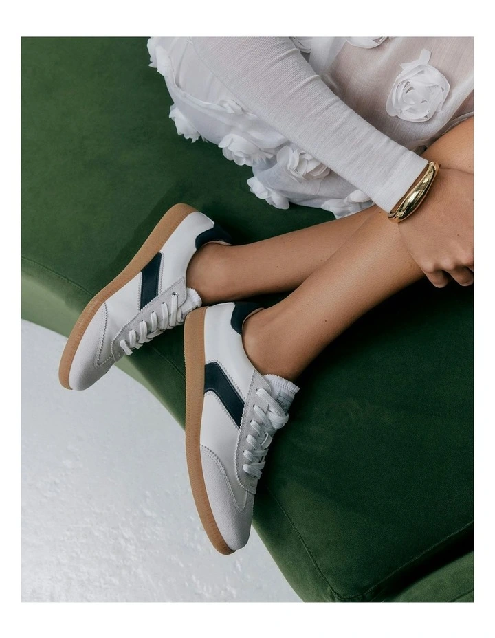 Lola Leather Sneakers in Black image 2