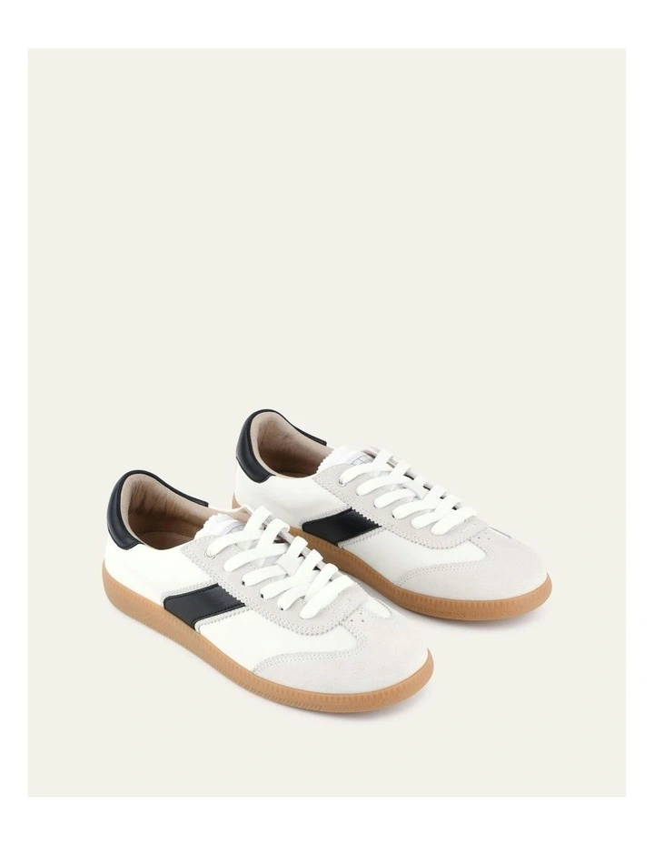 Lola Leather Sneakers in Black image 3