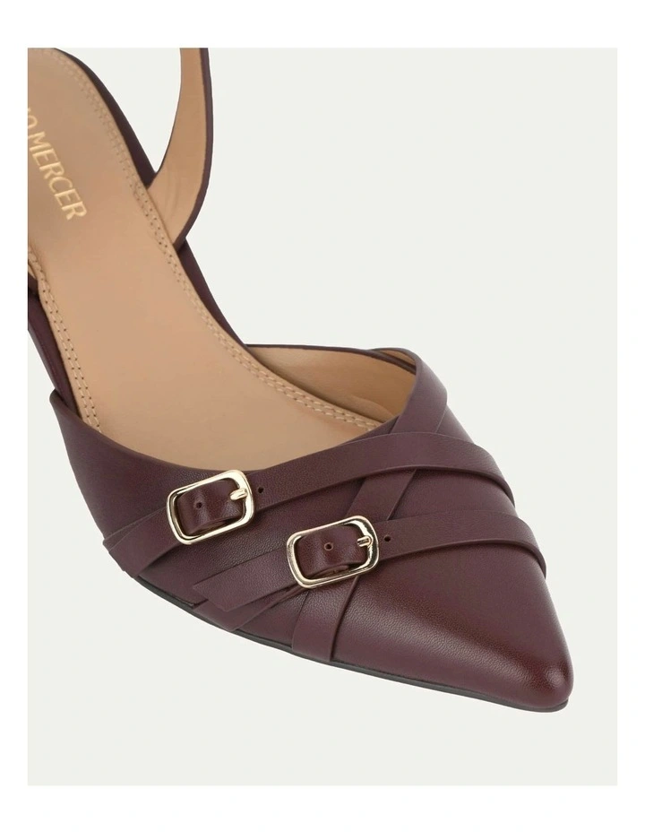 Leather Coby Low Heels in Brown image 4