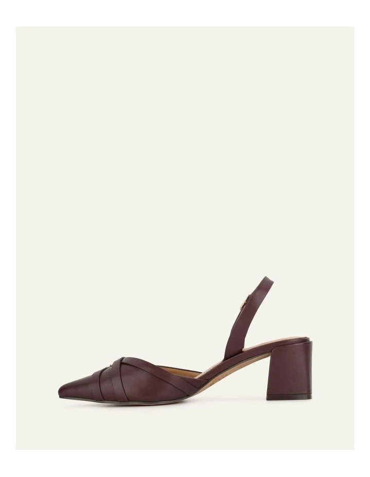 Leather Coby Low Heels in Brown image 5