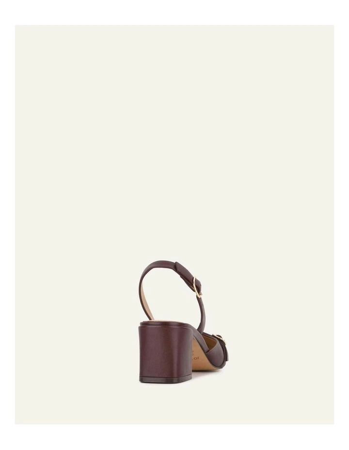 Leather Coby Low Heels in Brown image 6