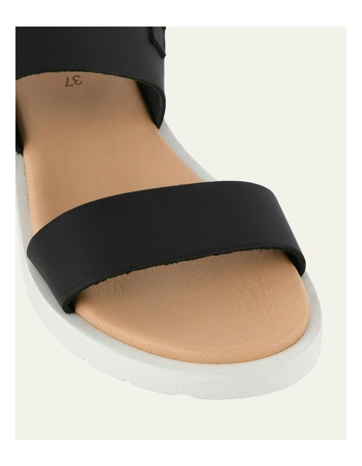 Rosalie Flat Sandals in Black image 4