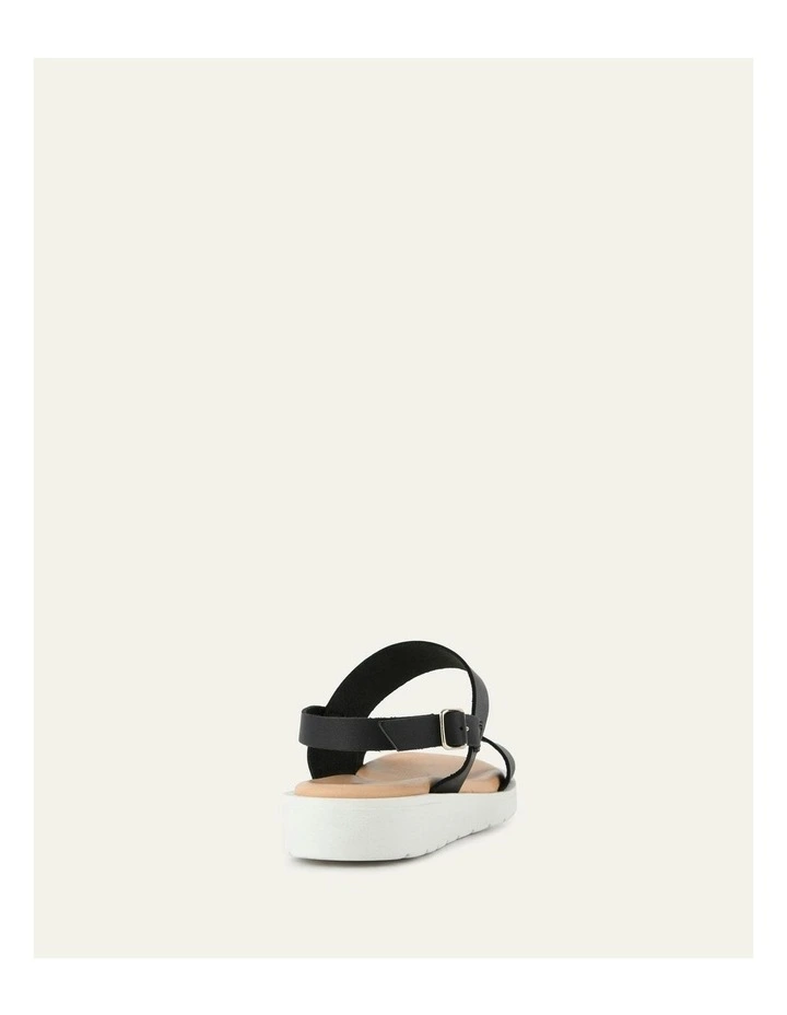 Rosalie Flat Sandals in Black image 5