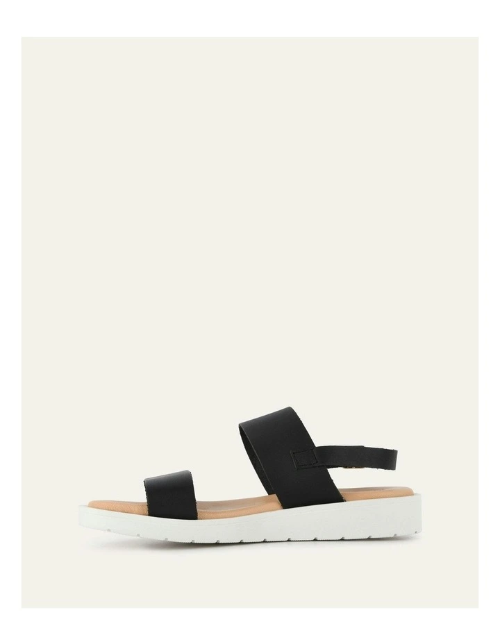 Rosalie Flat Sandals in Black image 6