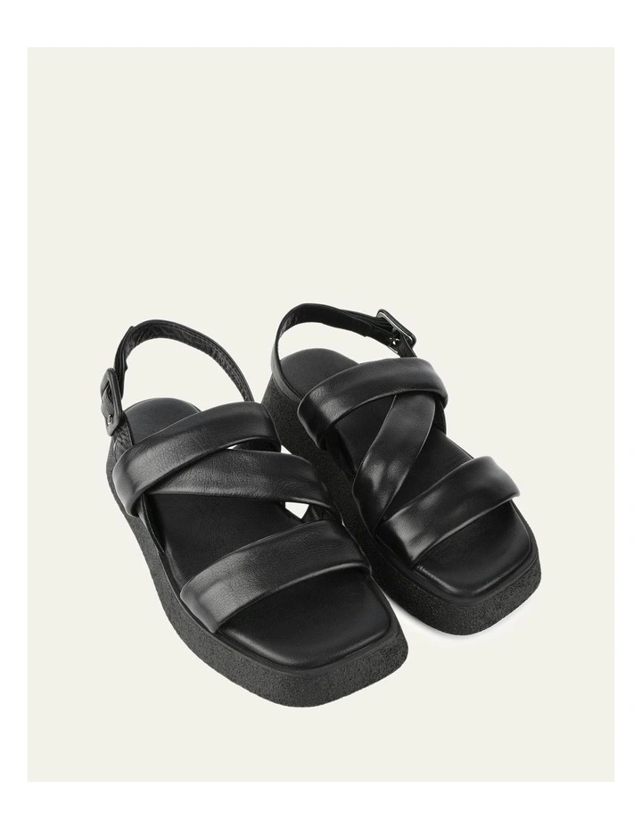Zia Flat Sandals in Black image 2