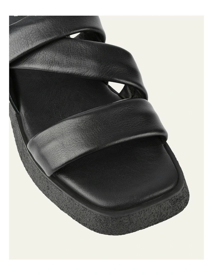 Zia Flat Sandals in Black image 3