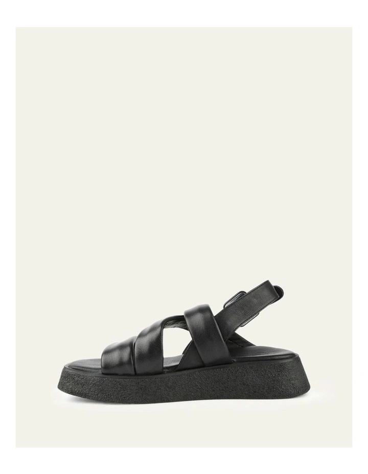 Zia Flat Sandals in Black image 5